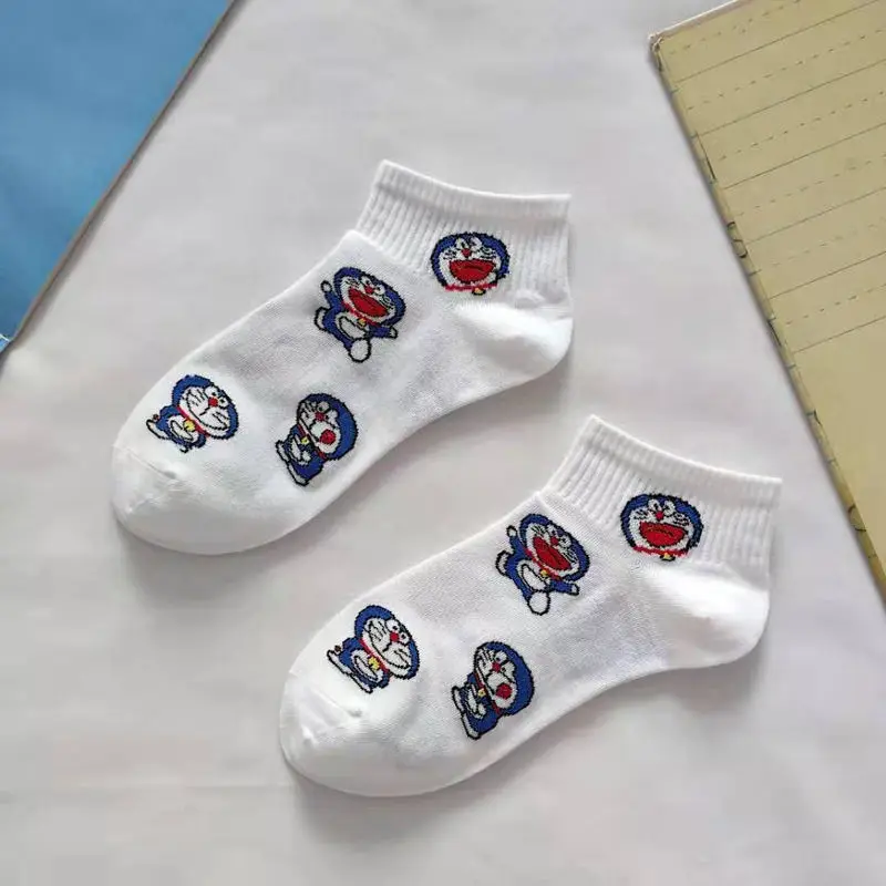 

Bandai Summer Thin Men's and Women's Low Cut Socks Doraemon Cute Cartoon Fresh All-Match Socks
