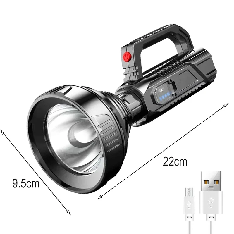 

Мощный Светодиодный Фонарик, Перезаряжаемый Через USB, Водонепроницаемая Лампа Для Рыбалки, Портативный Светильник Для Кемпинга