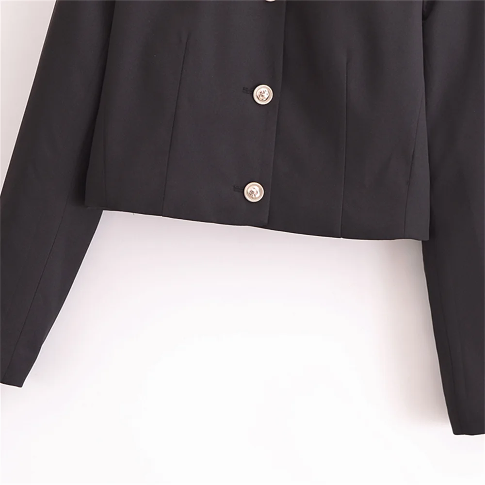 Женское однобортное пальто с длинным рукавом и откидным воротником