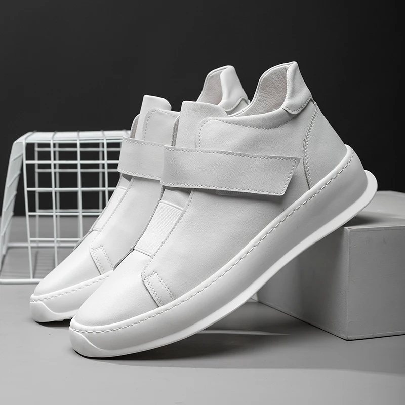 Новые зимние высокие туфли теплая белая обувь модные для скейтборда мужские