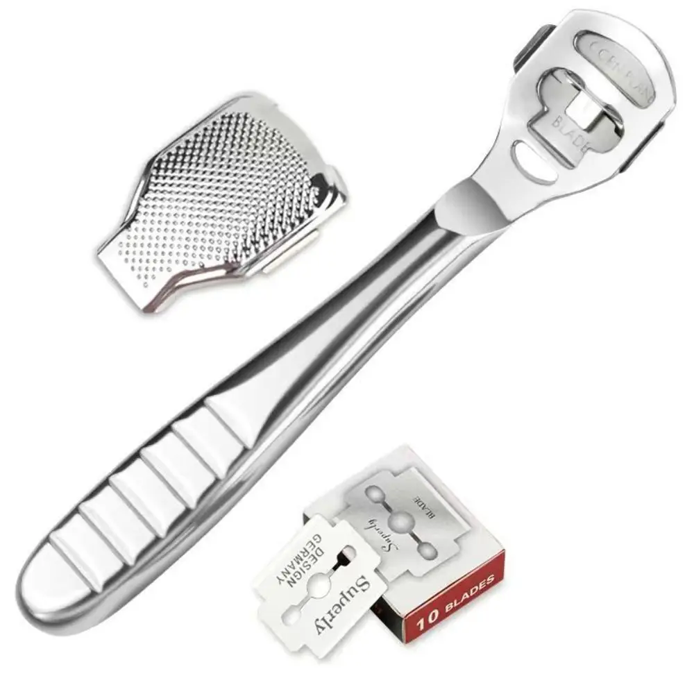 Durable Stainless Steel Hand Hard Skin Remover Scrubber Feet Heel Pedicure Razor Tool Men Women