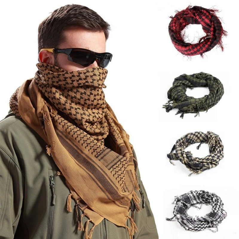 

1 Pack Muslim Hijab Tactical Desert Arabian Scarf Men's Women's Winter Windproof Military Windproof Hiking Scarf Commando Scarf