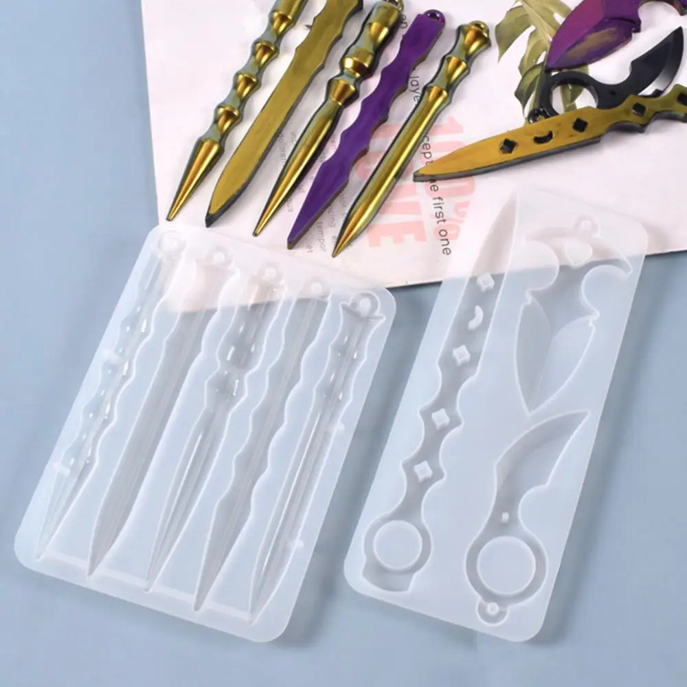 Форма для смолы форма рукоделия силиконовая эпоксидная самообороны брелка литье