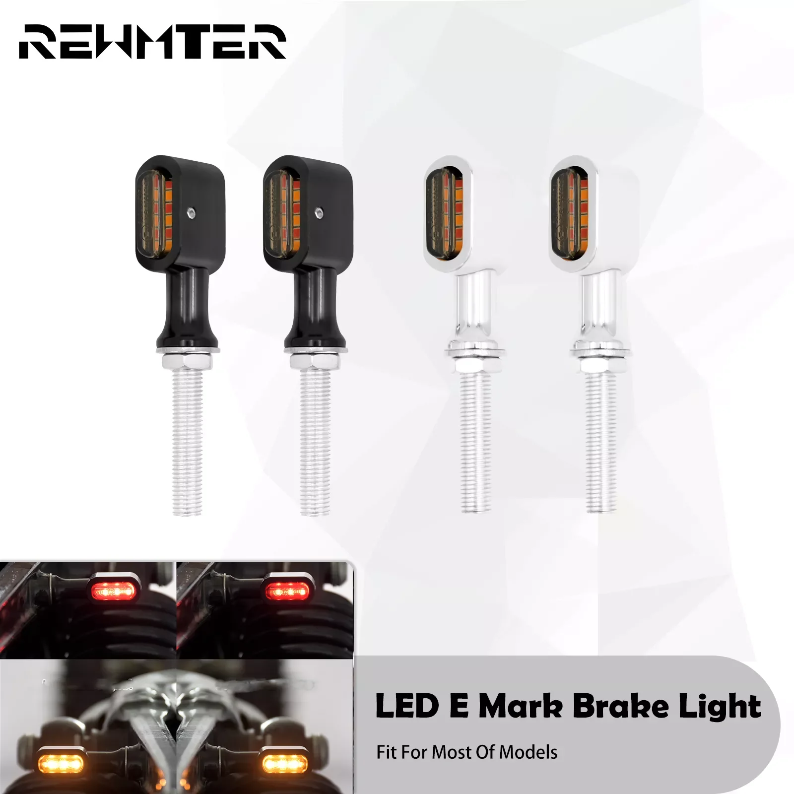 

NEW2023 Motorcycle Rear Mini E Mark LED Brake Turn Signal Light Indicator Run Lamp For Harley Sportster XL 1200 883 Touring Dyna