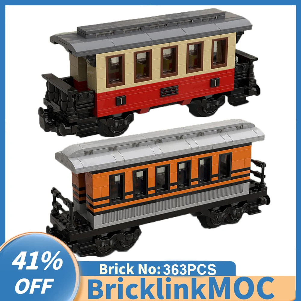 MOC город промышленный 2-осевой легковой вагон панорамный поезд модель DIY