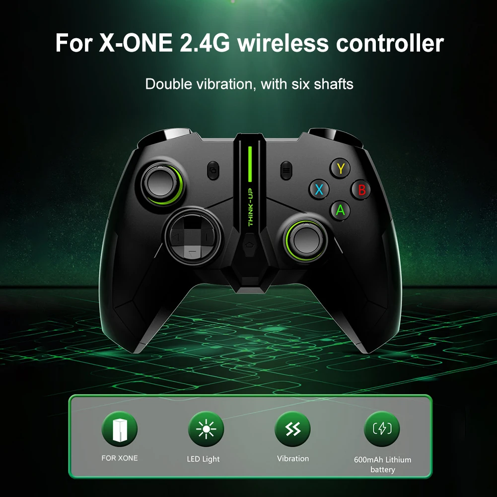 

Game Controller with Six Axes Gaming Accessories with USB Data Cable for Xbox One P3 2.4G Wireless Gamepad Joystick Controller
