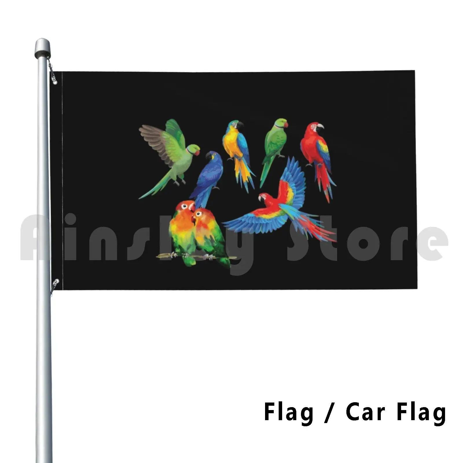 

Parrot Macaw Bird Party Parrot Animal Art Outdoor Decor Flag Car Flag 994 Birds Wildlife Feathers Owl Parrot Wild