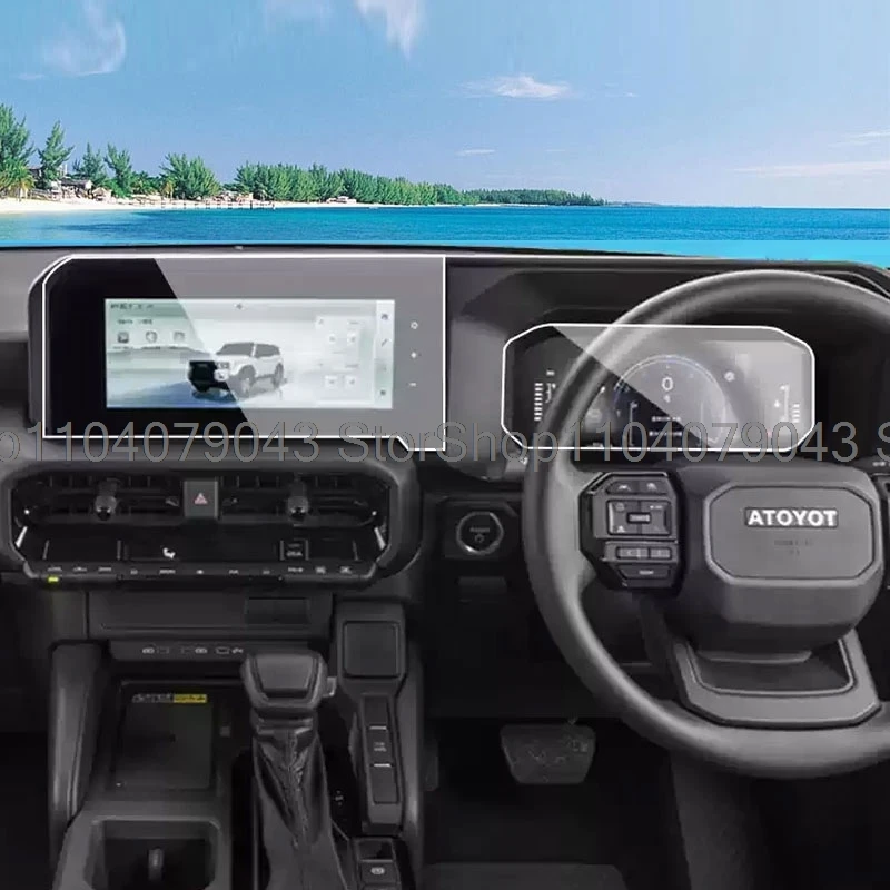 

Защитная пленка из закаленного стекла для Toyota Land Cruiser 250 2024, 12,3-дюймовая автомобильная GPS-навигация и пленка против царапин для инструментов