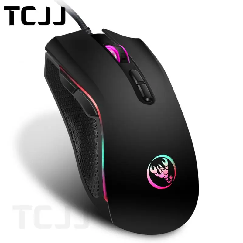 

Проводная мышь A869 E-Sports с подсветкой, USB 2,0, проводная настольная игровая компьютерная мышь для ноутбука, Регулируемая игровая мышь с четырьм...