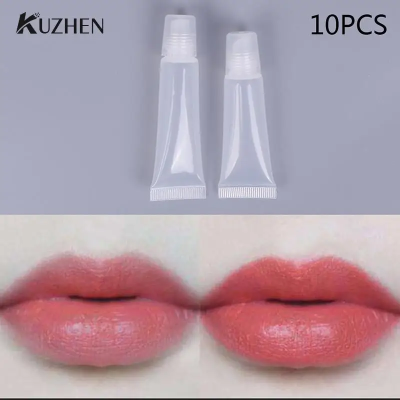 

10pcs/lot 8/15ml Empty Lipstick Tube Lip Balm Soft Tube Makeup Squeeze Clear Lip Gloss Container Empty Lip Gloss Tubes