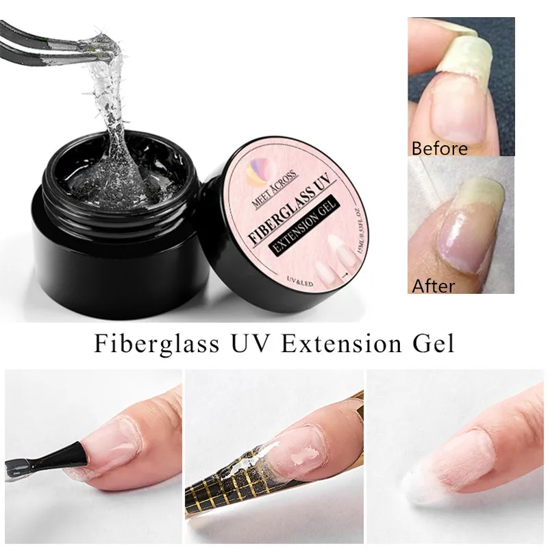 8ml Nail Repair Gel Polish Fix Crack Glue Fiberglass Constructing Gel Quick UV Extension Varnishes Clear Polish Manicure Tools