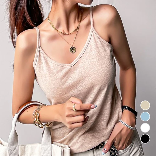 

(55~120) 린넨 스판 V커팅 나시 KO12-T-45