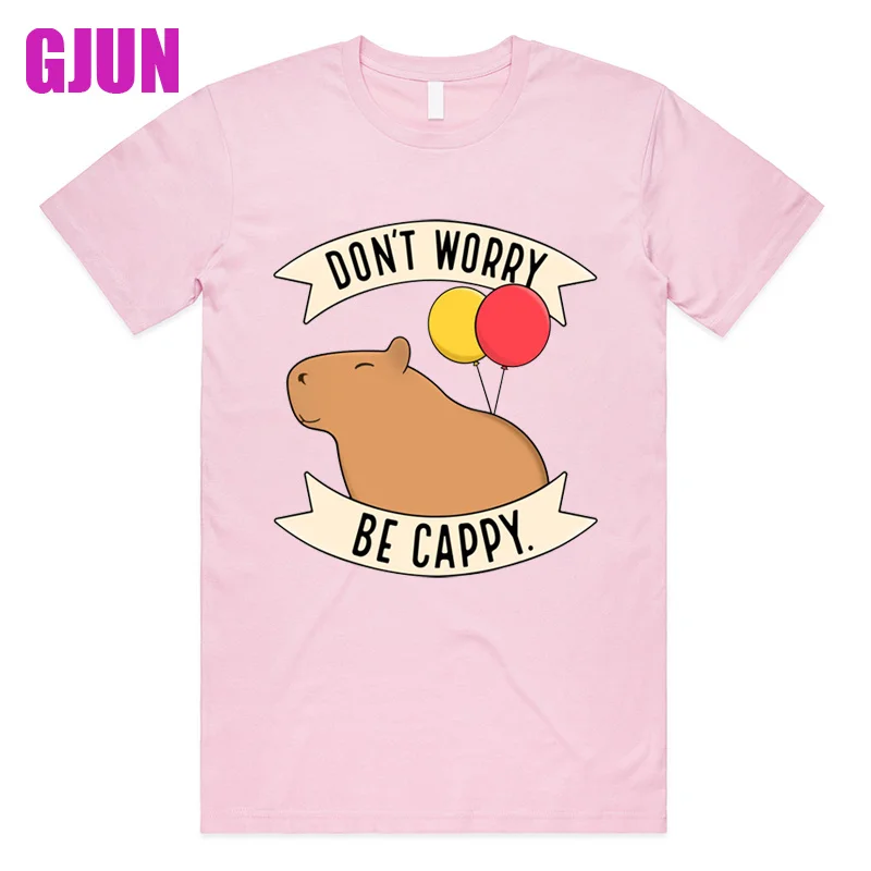 

Футболка мужская с надписью «Don't сток Be Cappy Capybaras»
