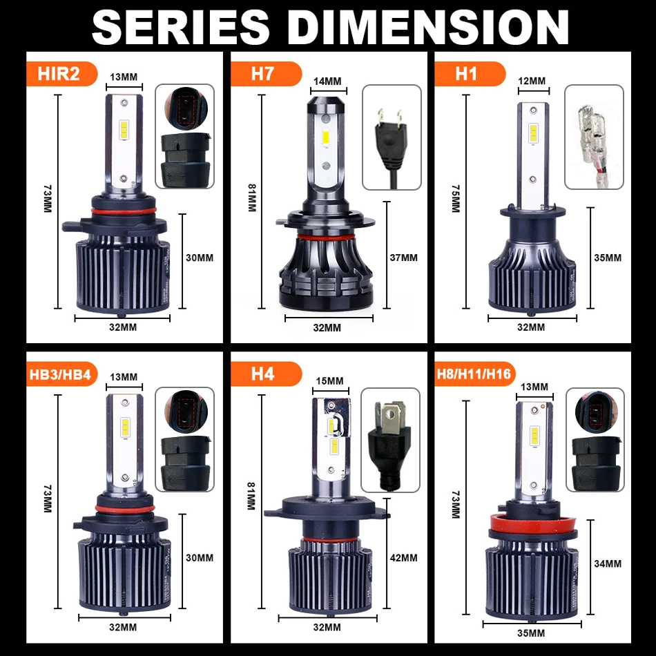 Светодиодные лампы для автомобильных фар OSRAM 2 шт. головного света H4 h7 H8 H9 HIR2 9012 H1