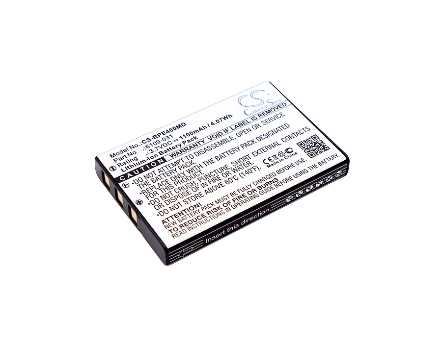 

CS 1100mAh / 4.07Wh battery for Rainin E4 pipette, E4 XLS+ 6109-031, 800-472-4646, E4-BATT