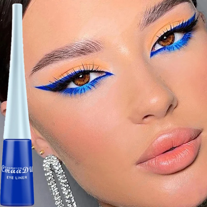 Waterproof Easy To Wear Make Up Matte Eye Liner Blue Red Green White Gold Brown Eyliner