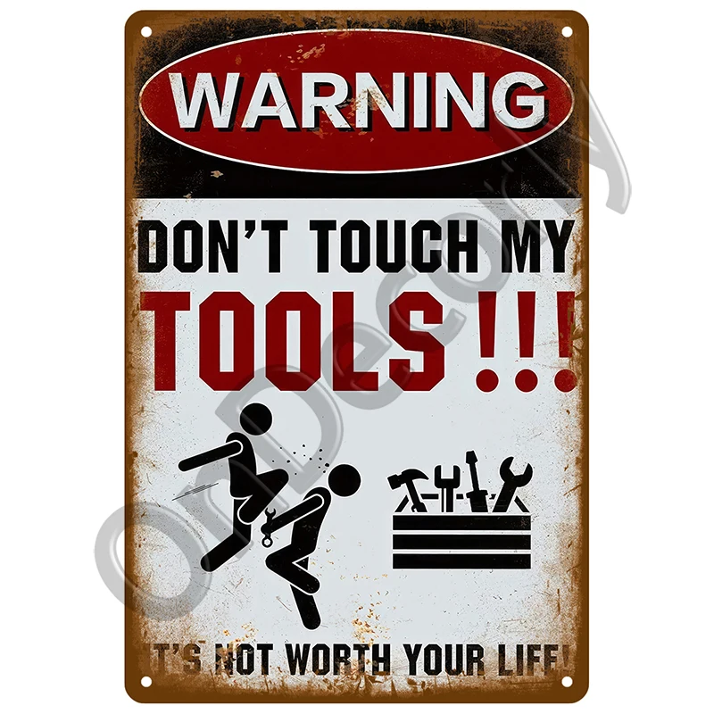 Металлический знак в стиле ретро винтажный жестяной плакат виде опасности