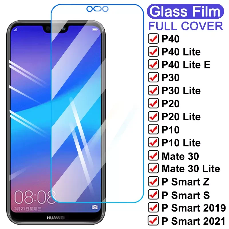 

9D Protective Glass For Huawei P20 Pro P10 Lite Plus Screen Protector Mate 30 P30 P40 Lite E P Smart Z S 2019 Tempered Glass