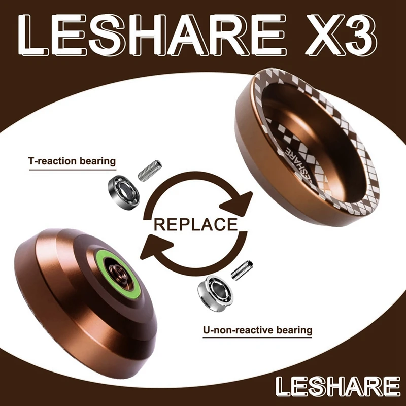 Йо-Йо LESHARE Magic Yoyo Pro X3 для продвинутых игроков йо-йо начинающих из алюминия детей