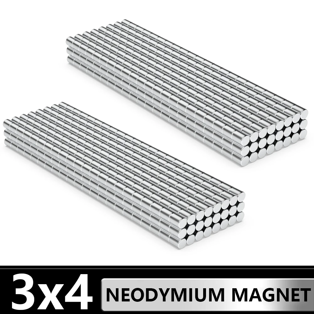10 ~ 2000 шт. маленький круглый магнит 3x4 постоянный NdFeB супер сильные мощные магниты