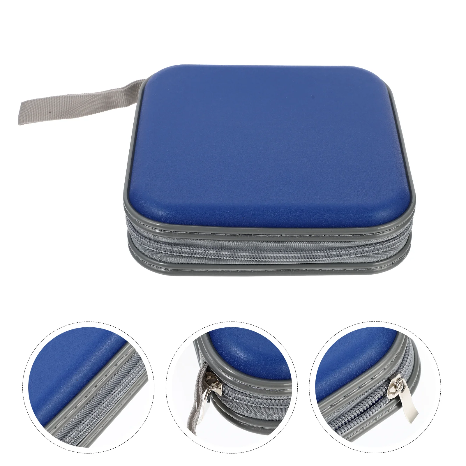

1pc CD Case 40 Capacity Plastic Travel CD Case Zipper Case Disc Storage Bag Built-in tablets