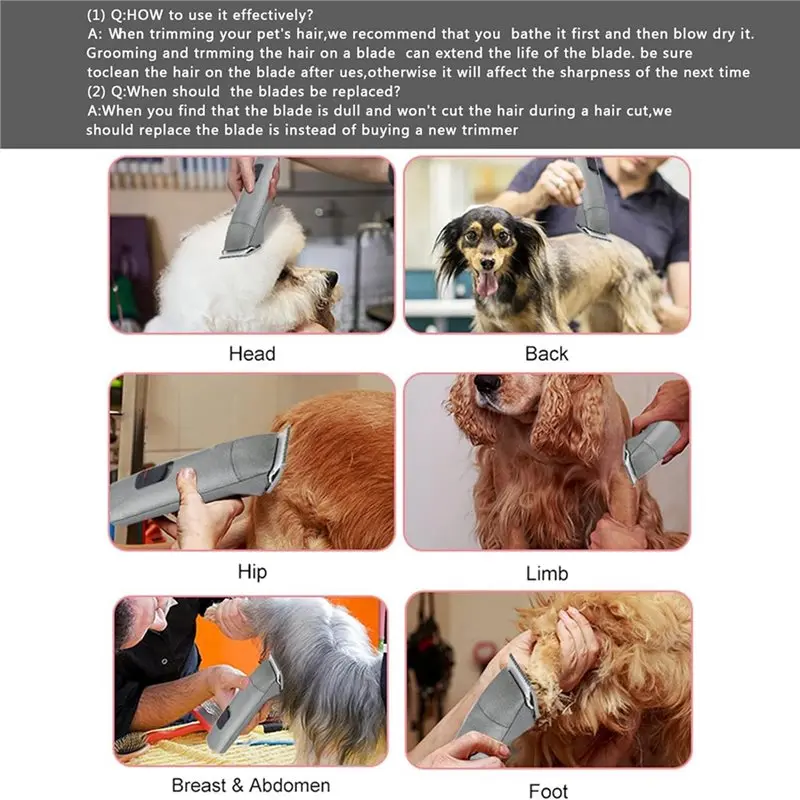 Фото Сменные лезвия для машинок для стрижки собак AAAF, совместимые с Andis Pet Clipper/Oster A5/Wahl KM Series (10+30+7FC+5F) №3