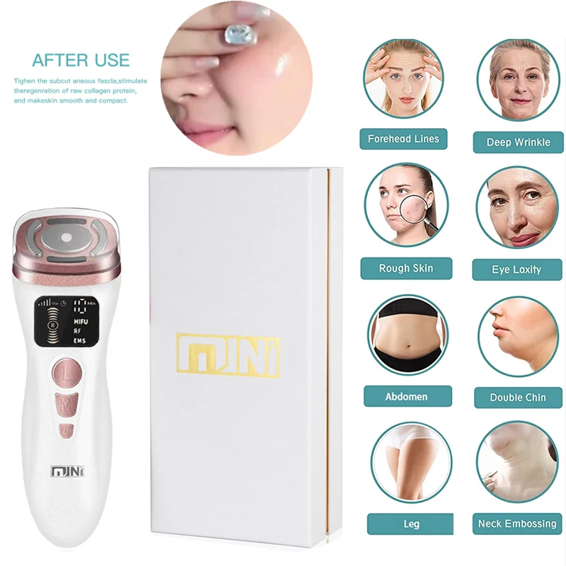 Home Use Mini HIFU Machine Ultrasound Machine Skin Care Product RF LED Anti Wrinkle Skin Care Spa Beauty Salon Skin Rejuvenation