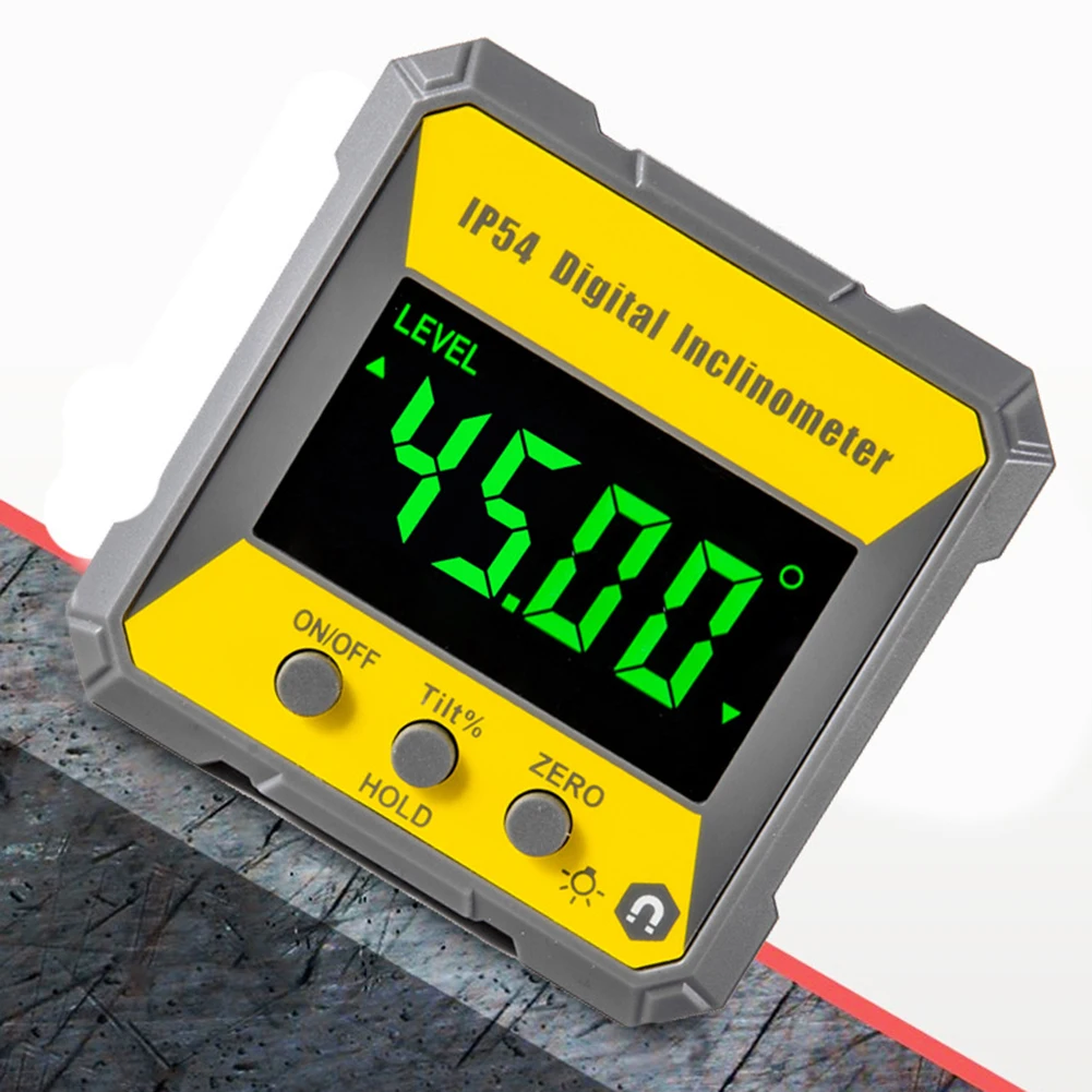 

4x90 Degree Digital Inclinometer Waterproof LCD Backlight Magnetic Protractor Measuring Tools Accurate Measurement Tool