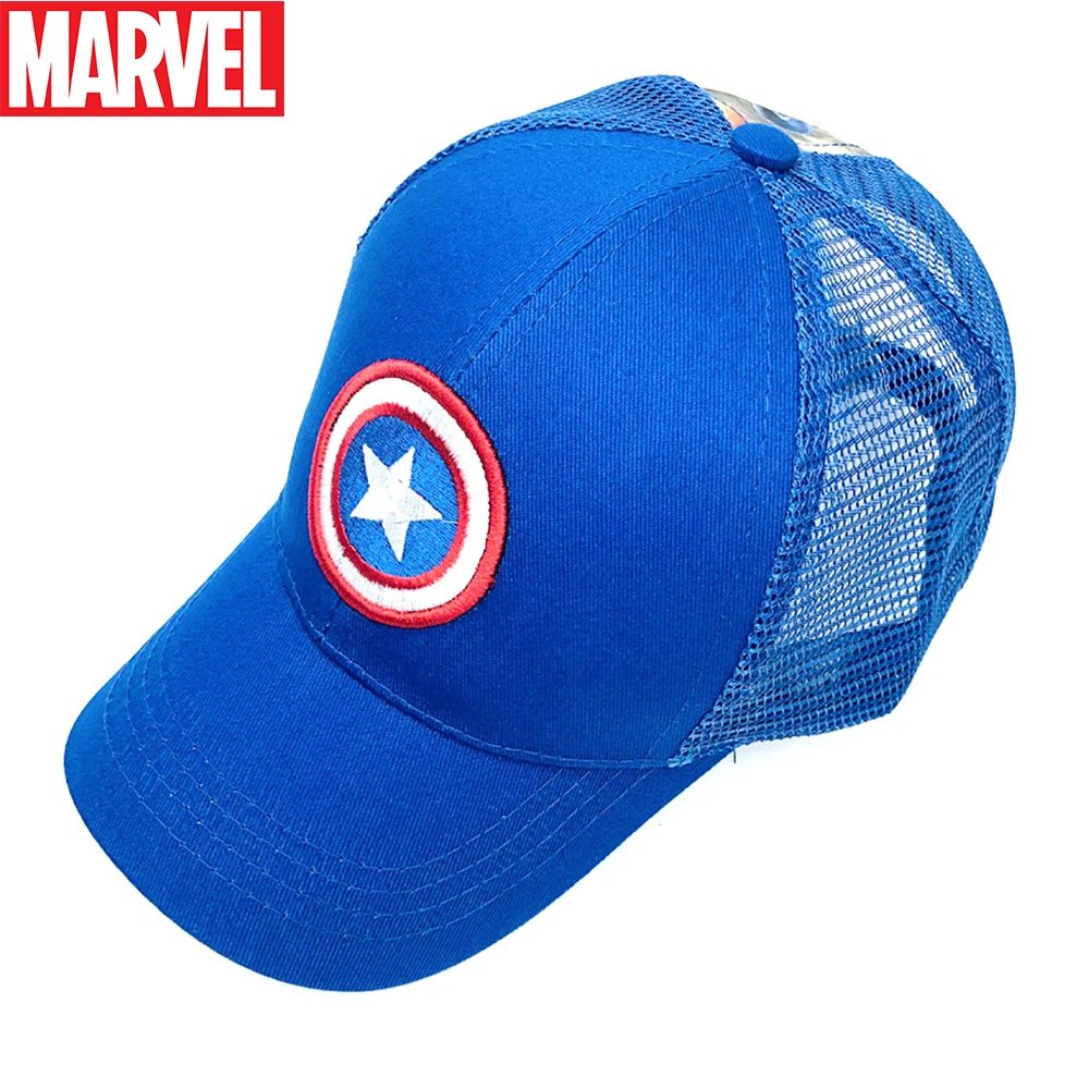 

Captain America Spiderman Embroidered Hat Cap Marvel Hat Kids Cotton Mesh Children Snapback Caps Baseball Cap for Baby Boy Girl