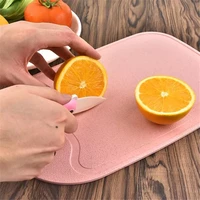 healthy mini odorless sterile mildew proof portable cutting block wheat straw chopping board non slip kitchen accessories