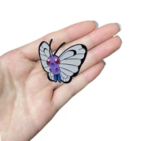 d0012 japanese anime butterfly enamel pins brooches for clothes lapel pins for backpack briefcase badges jewelry accessories
