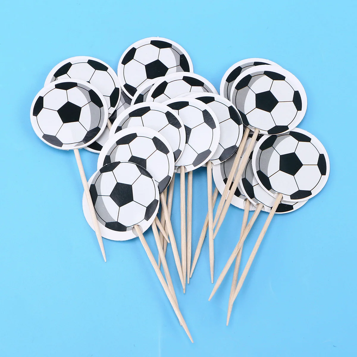 

72pcs Team Sports Picks Cupcake Toppers Party Decoration Supplies for Birthday Cake