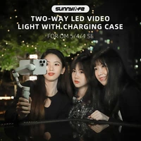 mini phone clamp fill light with charging box 2 way soft light adjustable brightness 3 color photography lamp for dji om544 se