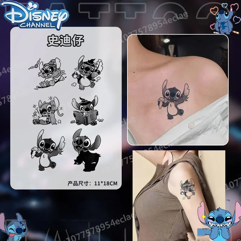 Тату-наклейка Стич Disney временная Водонепроницаемая аниме мультяшная девушка