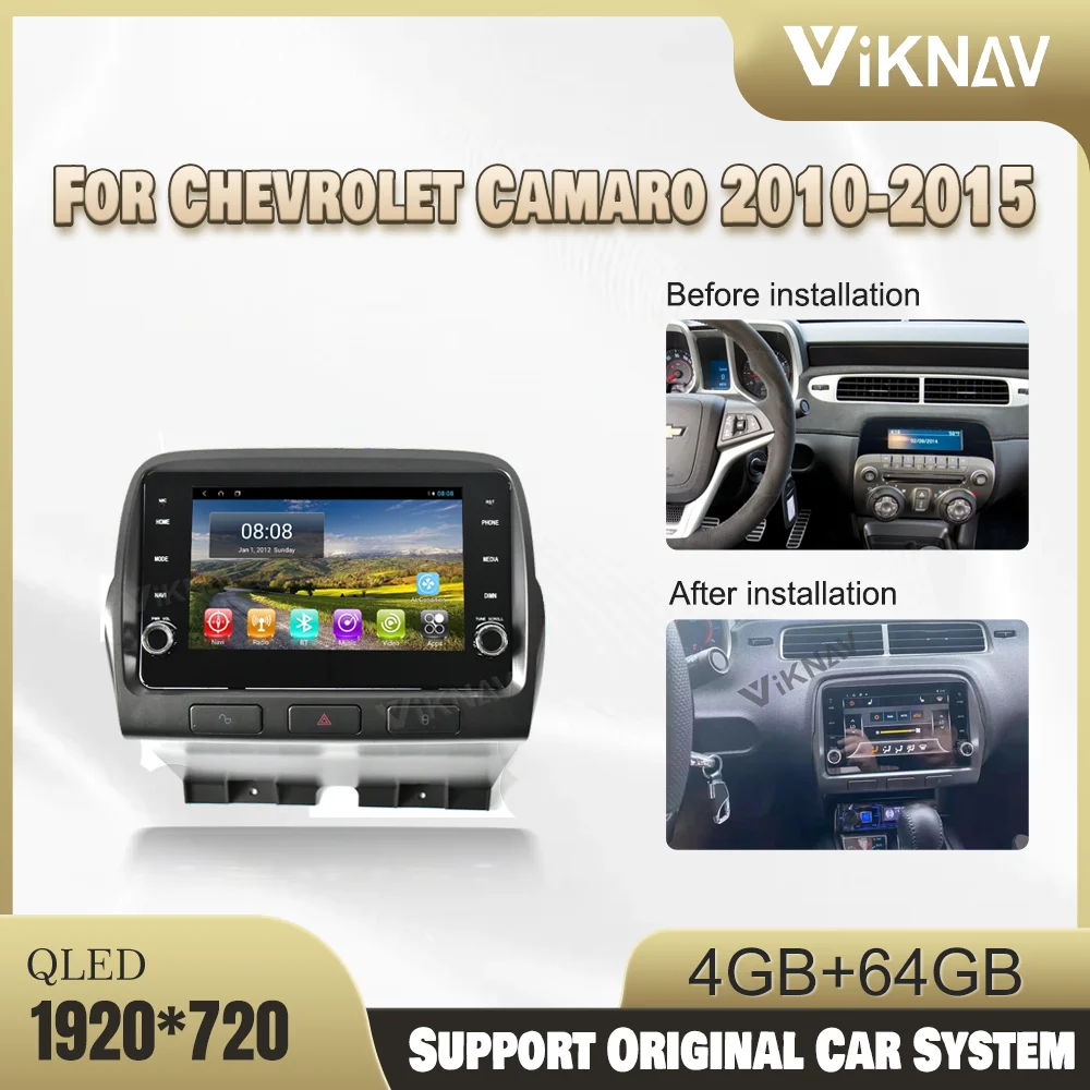 

Android система 64G Carplay радио для Chevrolet Camaro 2010-2015 двухзонная функция 1080P HD навигация GPS DVD мультимедийное радио
