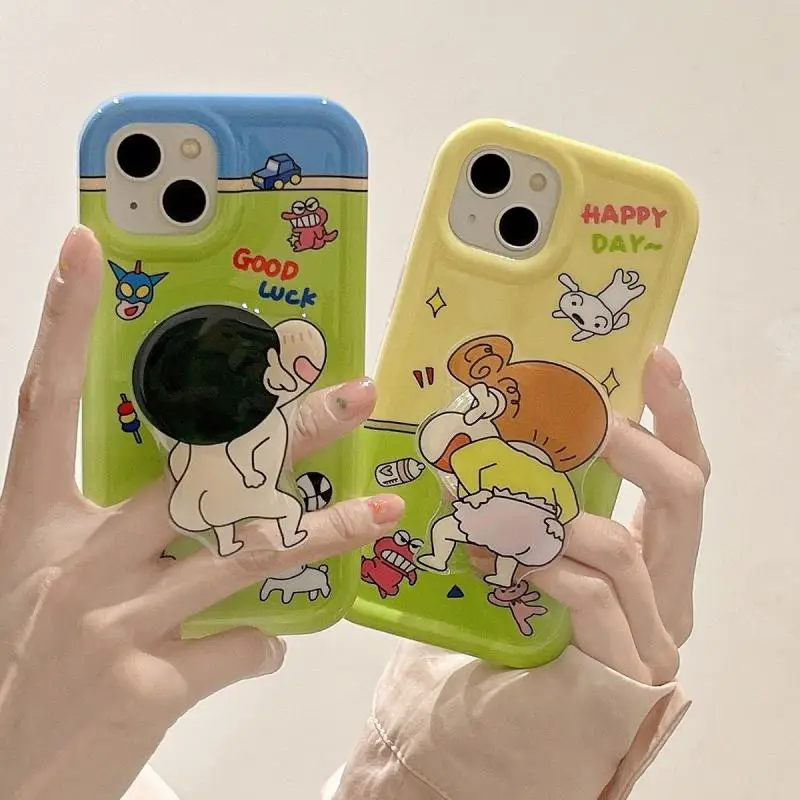 

New Kawaii Phone Case Contrast Cartoon Crayon Shin Chan Suitable for Iphone 14Promax Apple 8/13/12/11 Xs/xr X Airbag Soft