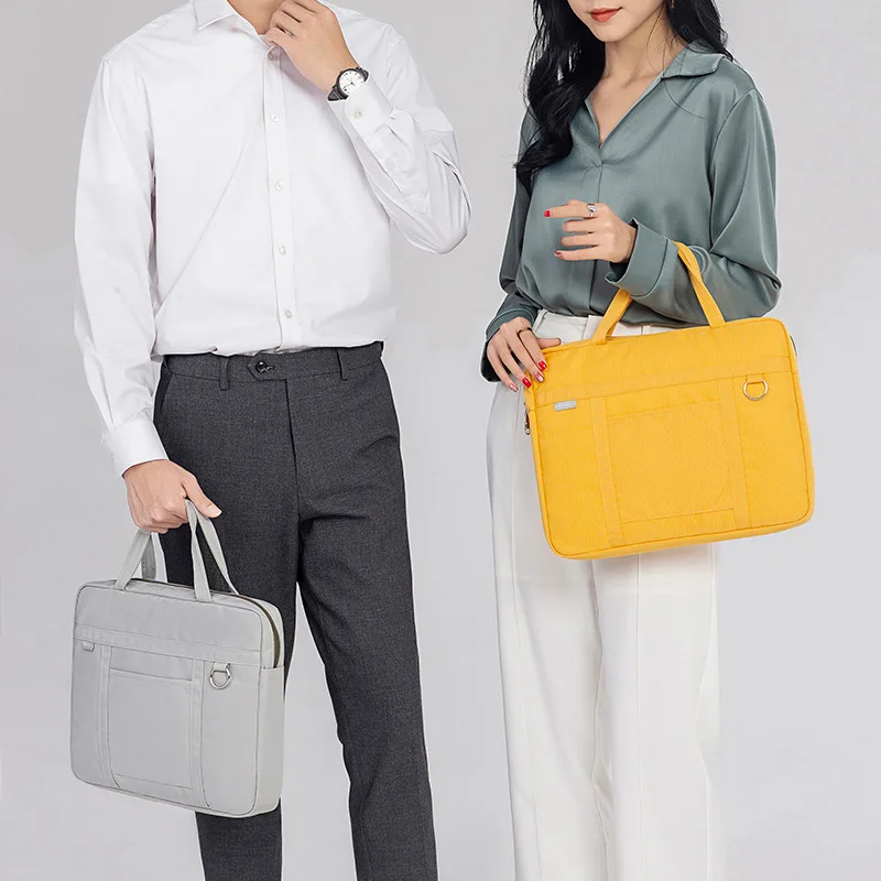 High Capacity Business Briefcase Simple Fashion Document Organize Storage Bag Water Proof A4 File Handbag Accessories Supplies