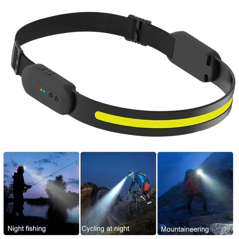 

Portable LED Camping Headlamp Intelligent Wave Sensing Strong Light Fast Charging Head Lamp Headlight