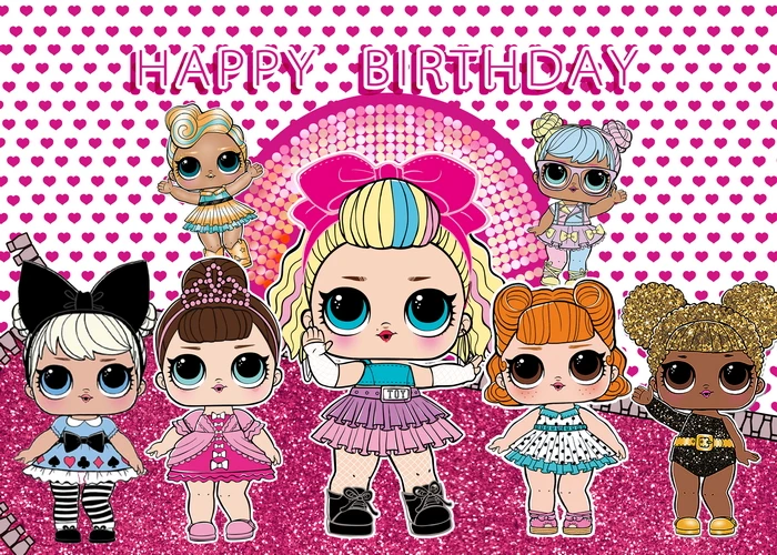 Мультяшная Фигурка Большой Фотофон Для Фотографии На День Рождения Розовый