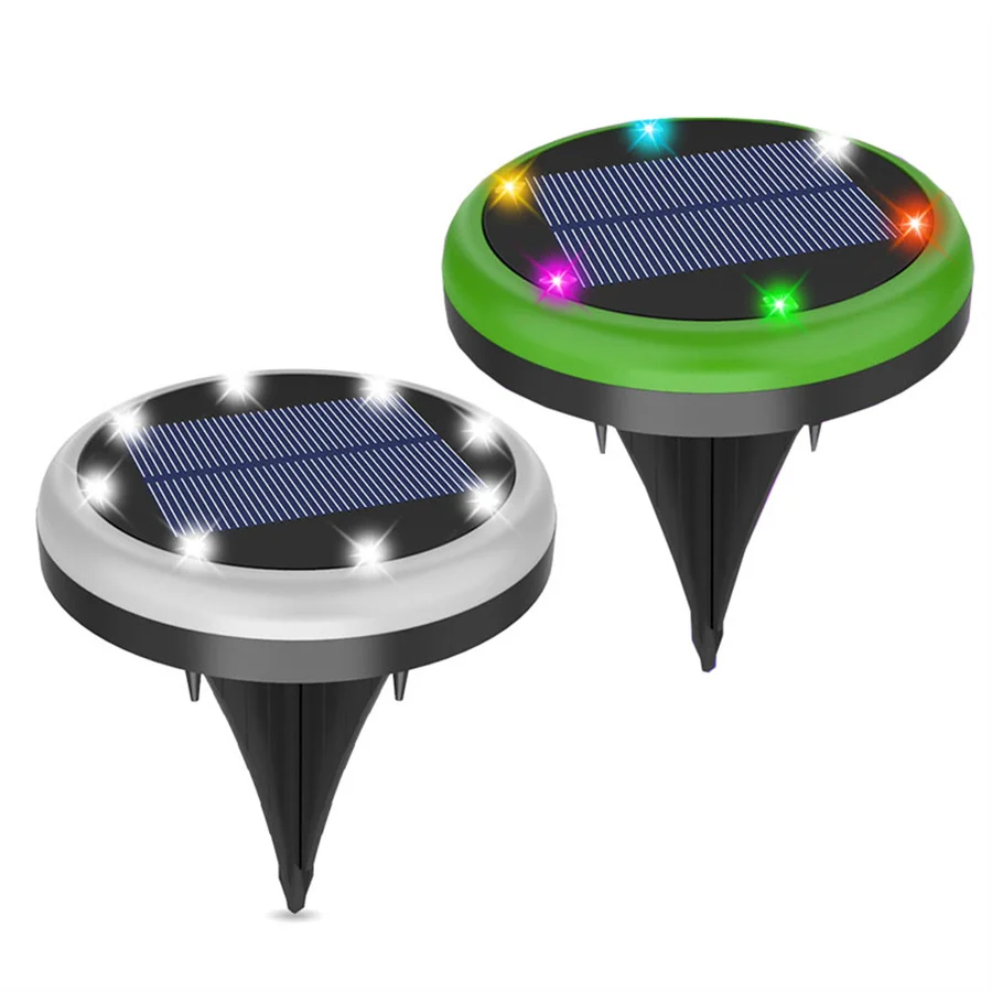 

Upgraded Solar Ground Lights 8LEDS Two Mode Solar Garden Pathway Light Waterproof In-Ground Deck Light for Driveway Road