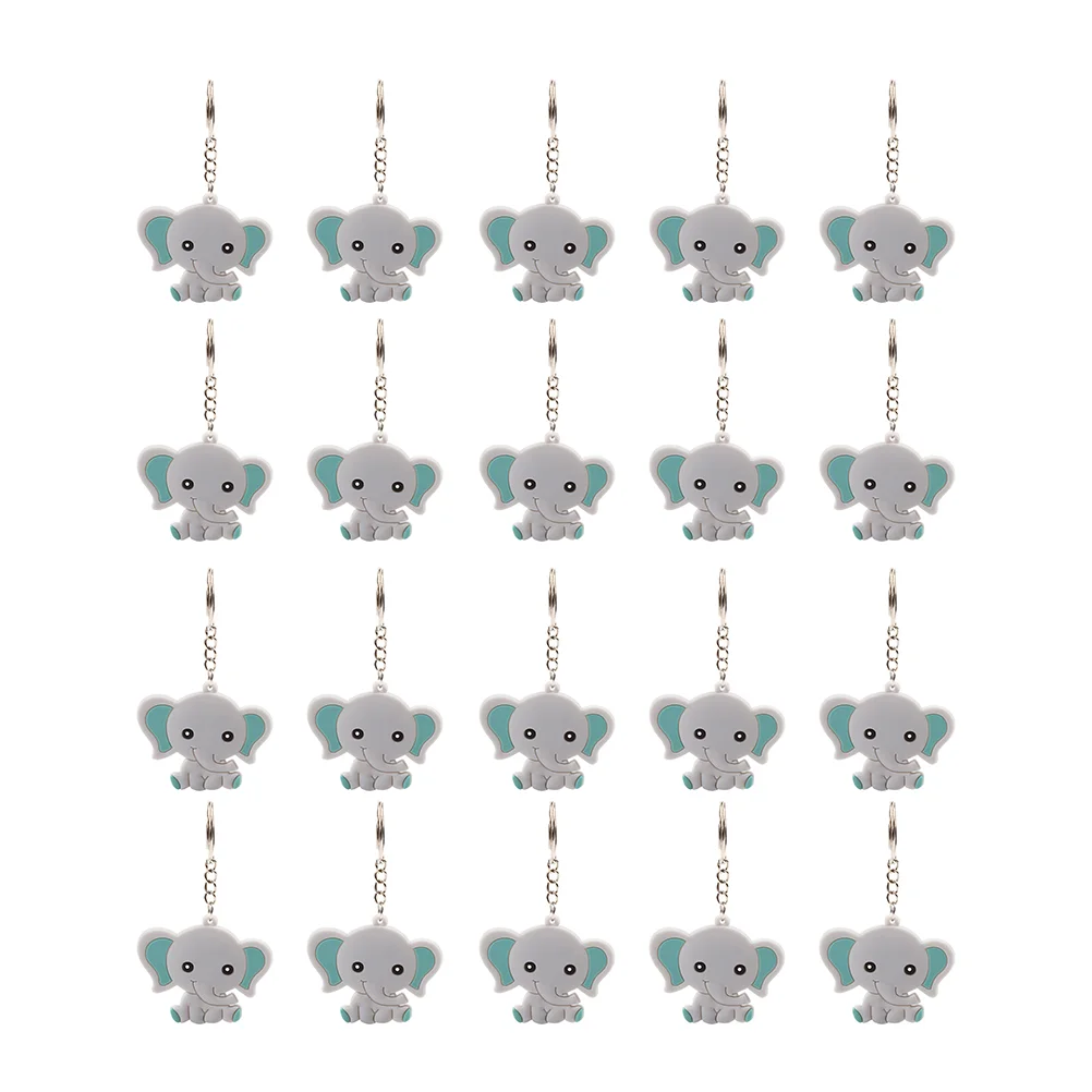 

20 Elephant Keychains Party Favors Pendant Boys Birthday Party Supplies Shower Party Favors for Ornament Souvenirs