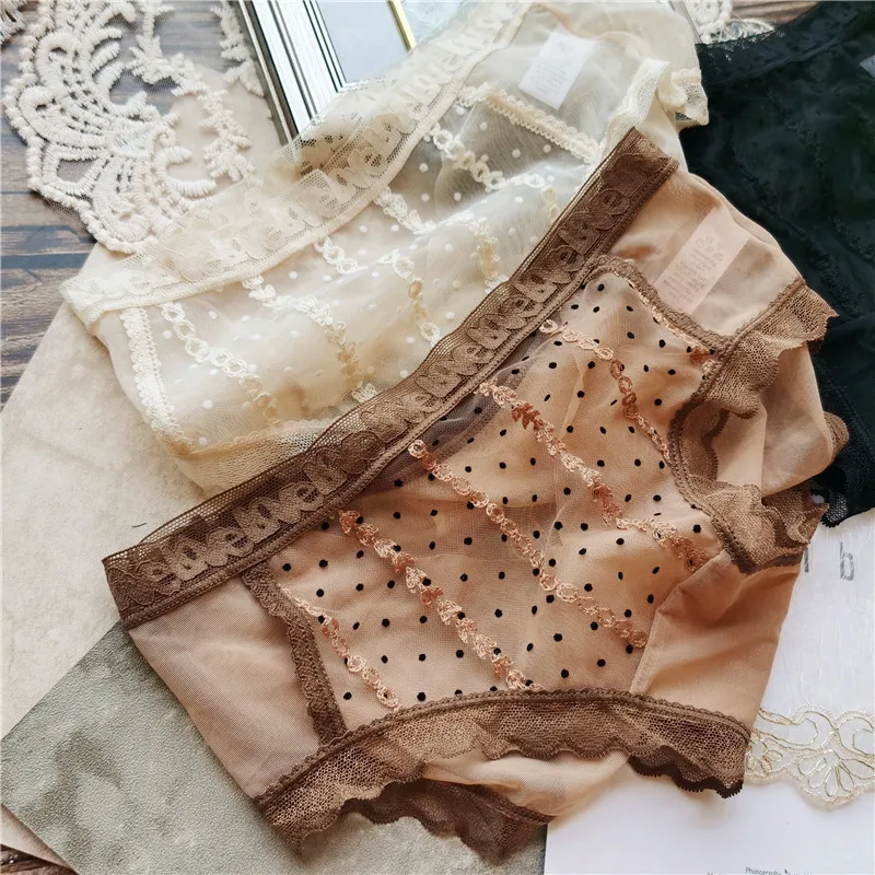 

Sexy Lace Panties Women Panties Fashion Hollow Out Comfort Briefs Low Waist Seamless Transparent Underpants Female Lingerie