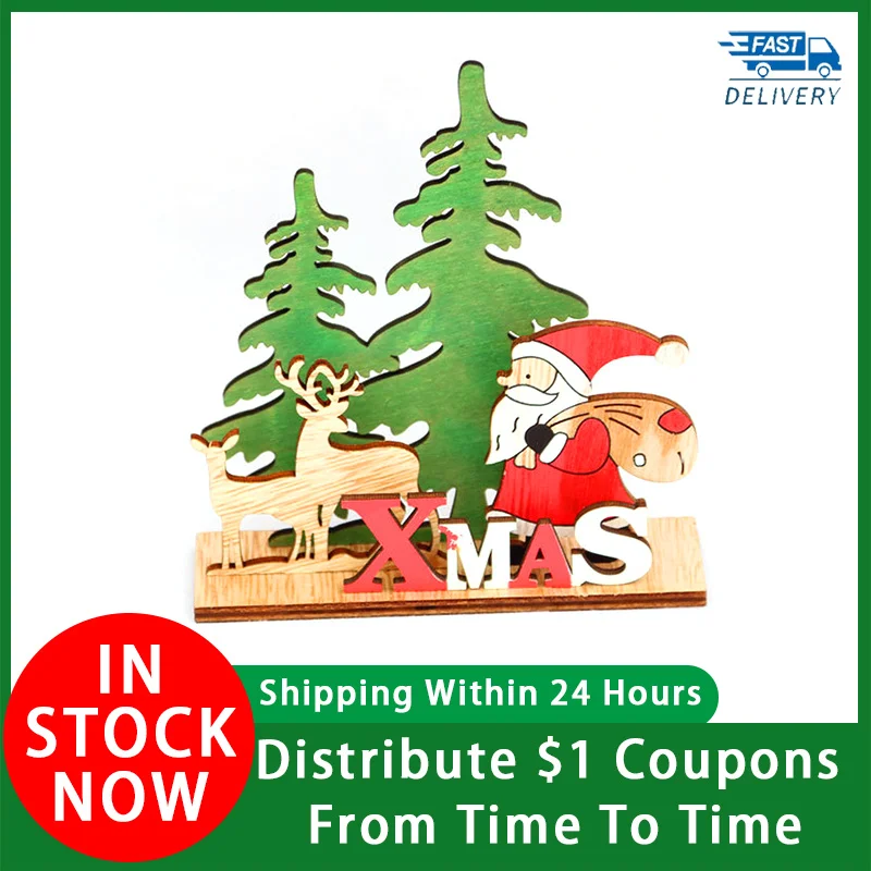 

2023 деревянные рождественские украшения, рождественские собранные украшения, украшения для рождества, искусственная деревянная головоломк...