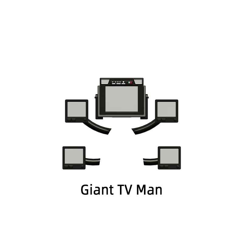 Skibidi Titan Giant TV Lightning Man Flight Monitor Модель туалета Блоки MOC Набор кирпичей Подарки