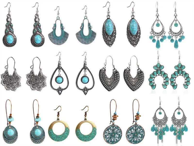 

Fashion Turquoise Drop Dangle Earrings Classic Stud Earrings Ear Stud Gift