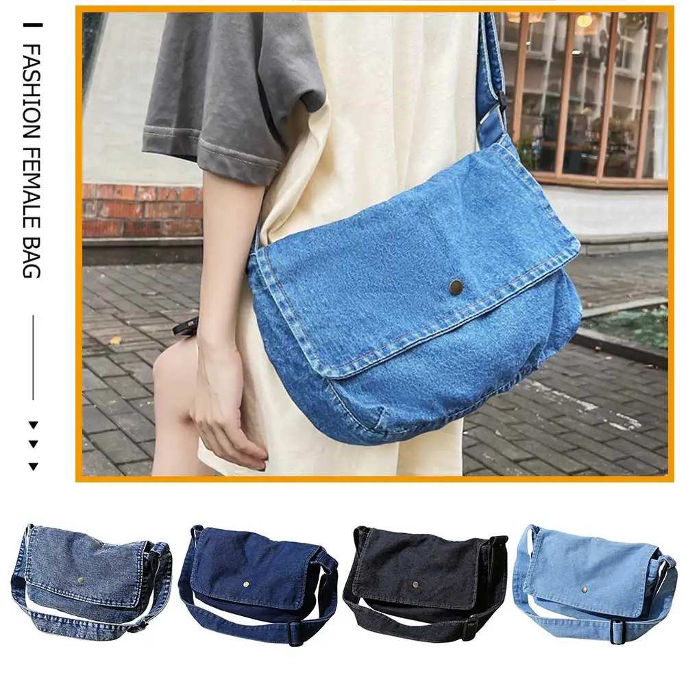 

Джинсовая женская сумка на плечо, многоразовые холщовые дамские сумочки для покупок, дорожные сумки на ремне для покупок, мессенджеры