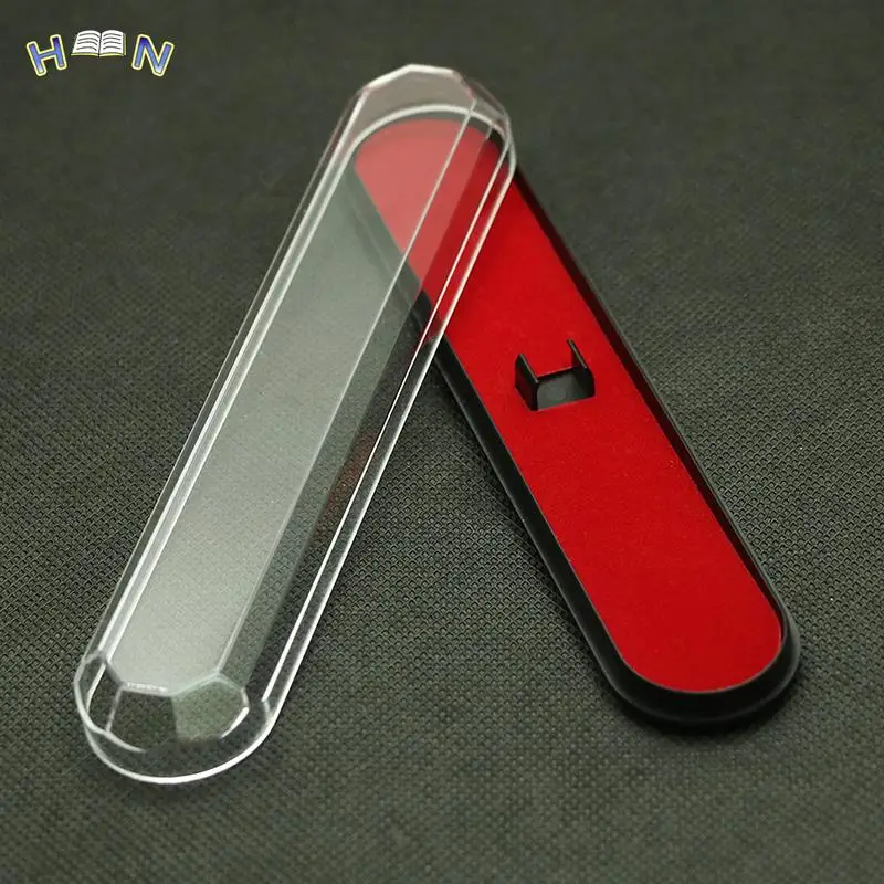 

new Six-angle Case Pen Storage Box Stationery Organizer School OfficeUse Transparent