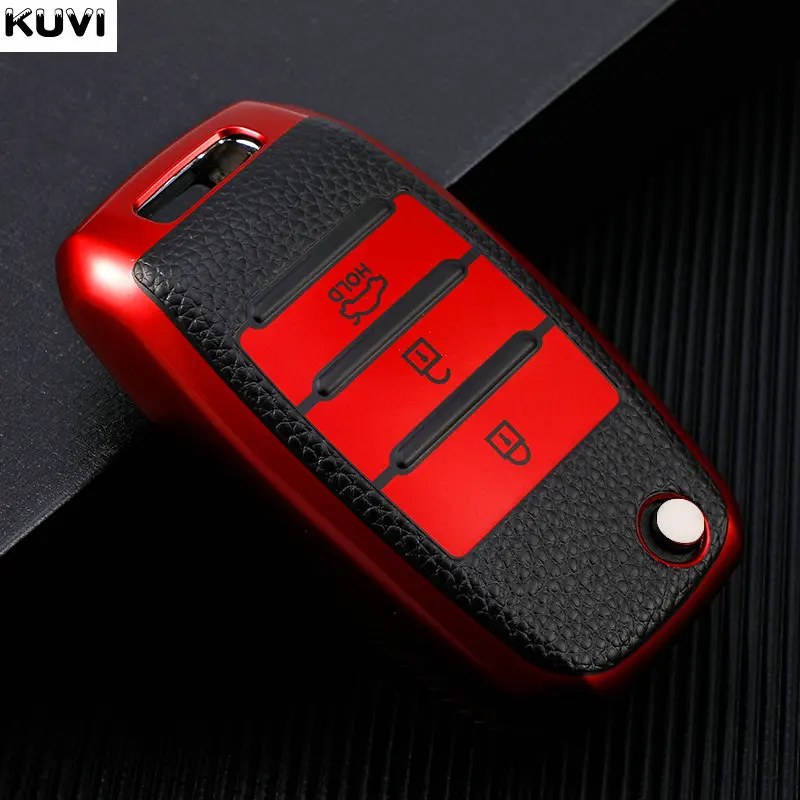 

Кожаный Автомобильный флип-чехол из ТПУ для KIA Rio 3 K2 Ceed Cerato K3 K5 Sorento Sportage Soul K4 Picanto Optima Forte Stinger