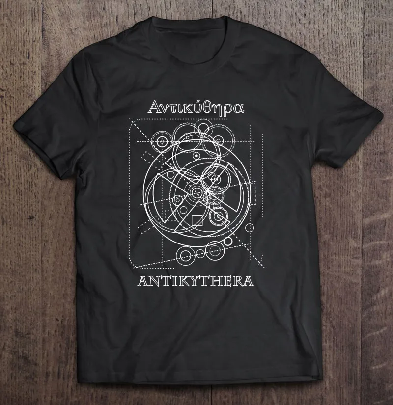 

Футболка Antikythera с рисунком механизма, Спортивная мужская блузка, футболка с принтом собственного дизайна, Графитовая Мужская футболка, блуз...