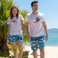 8102 couple beach suit mens and womens shorts comfortable quick drying shorts cotton t shirt wholesale large size